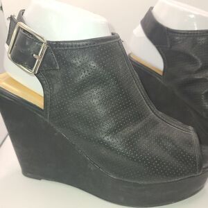 Madden Girl Gefie Sling Back Peep Toe Wedge